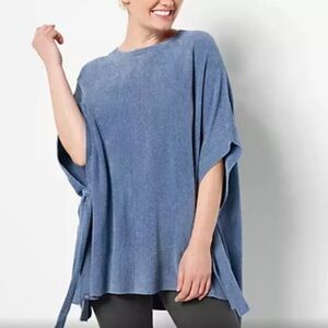 Barefoot Dreams Hi Low Poncho with Side Ties